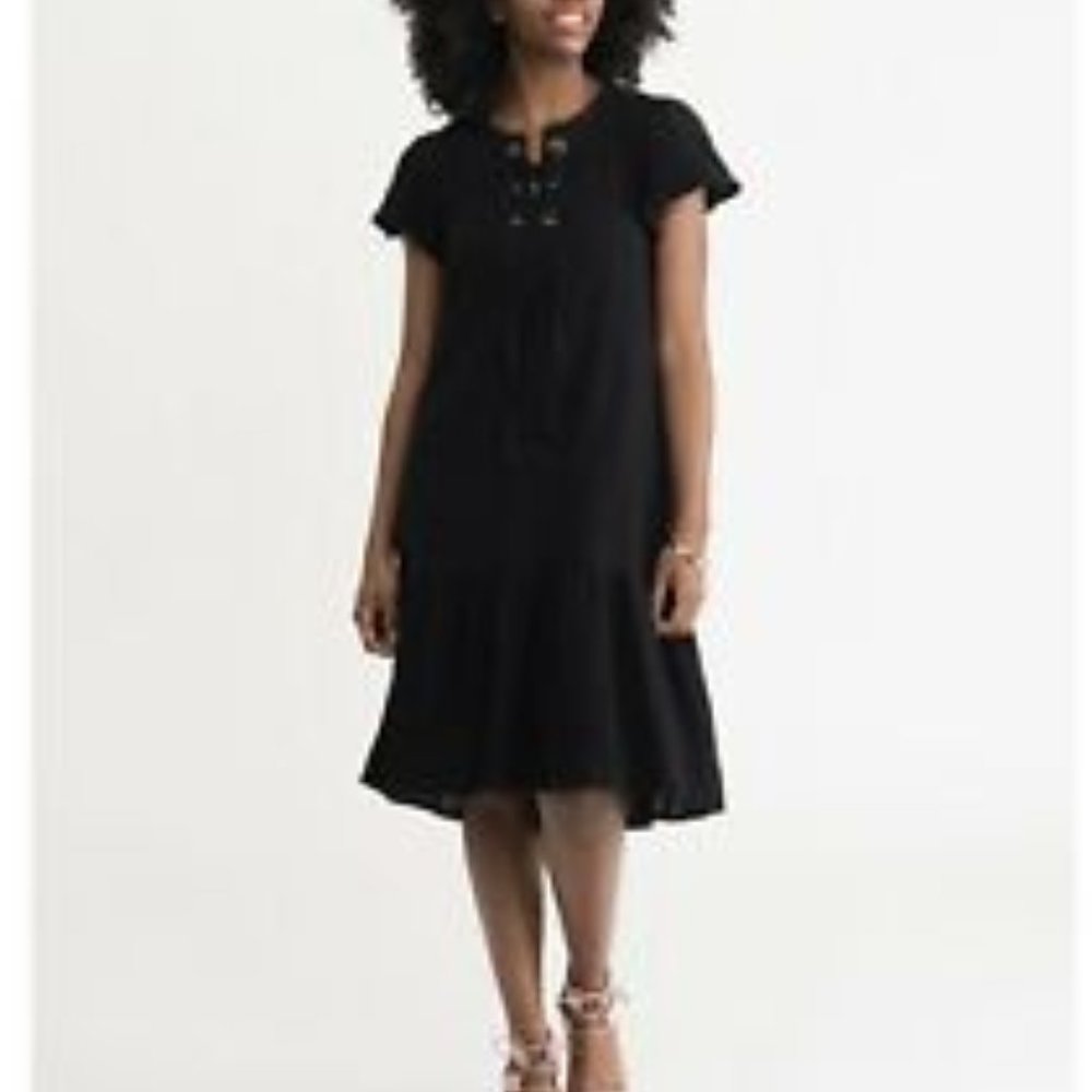 Drop waist Dress Black